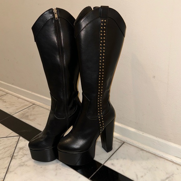Dolls Kill Shoes - DollsKill Platform Faux Leather Boots